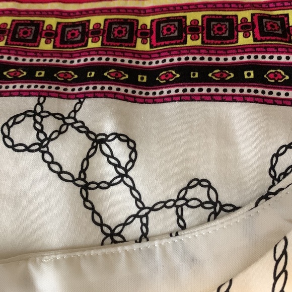 London Times White and Black Chain Link Dress Size 10 - Picture 9 of 9